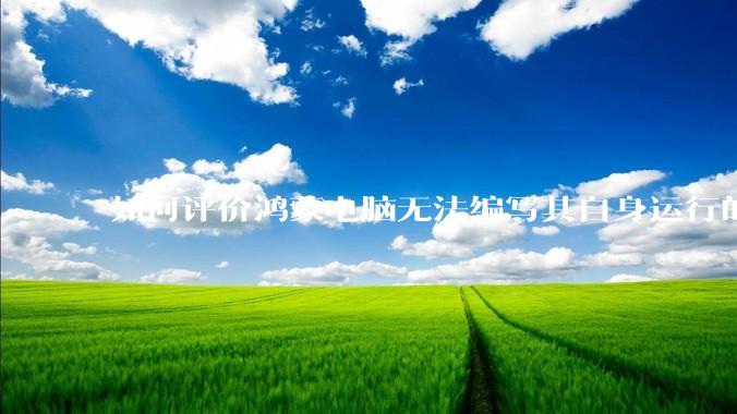 如何评价鸿蒙电脑无法编写其自身运行的程序？